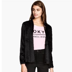 H&M Fringed Black Cardigan Size Medium